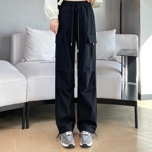 3색 1개 남성 여성 와이드 쿨링 쿨 카고팬츠 힙합바지 여름팬츠 스트링조거 밴딩바지 냉감 남여공용