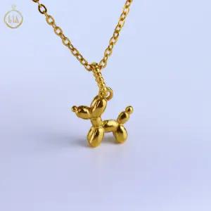 [가앤] 24k순금 강아지 푸들 목걸이 메달 펜던트 3.75g