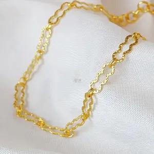 [가앤] 24k순금 구름 물결 클립 체인 팔찌 세트 가능 3.75g