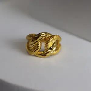 [가앤] 24k순금 라운드 컷팅 체인 반지 11.25g