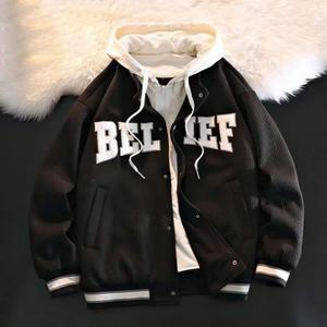 남성 캐주얼 후드 야구 점퍼 자켓 루즈핏 남녀공용 데일리 재킷 코트 점바 봄가을