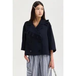 [럭키슈에뜨](센텀시티점)[럭키위크] 프릴 폴리 자켓LQJAX26100BKX (온라인전용)