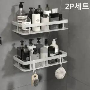 알뜰살림 무타공 욕실선반 화장실선반 정리대 2P세트