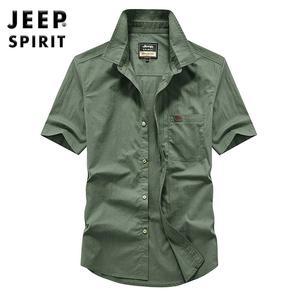 JEEP SPIRIT 지프 반팔 셔츠 남성 여름 캐주얼 빅사이즈 셔츠