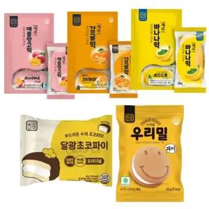 달광상회 스마일우리밀파이 초코파이 과일 찹쌀떡 골라담기