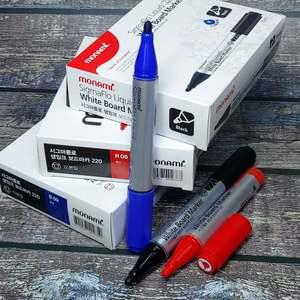 모나미 시그마플로 생잉크 화이트 보드마카펜 12자루