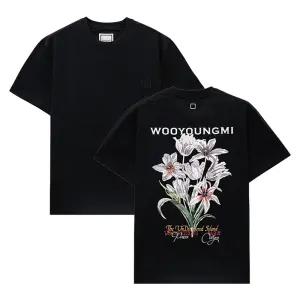 우영미 플라워 백로고 남성 반팔티셔츠 W241TS06708B