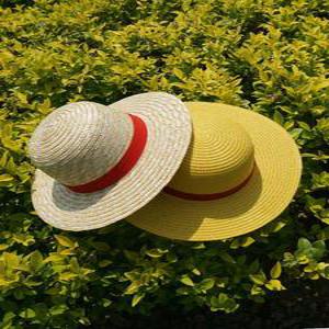 원피스루피 밀짚 모자 자외선차단 왕골 버킷햇