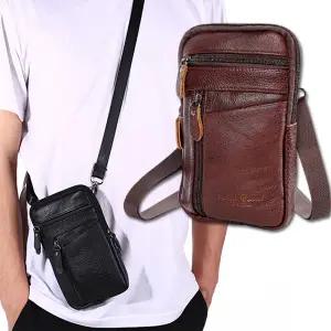 소가죽 가방 허리쌕 케이스 미니크로스 핸드폰 (B형)