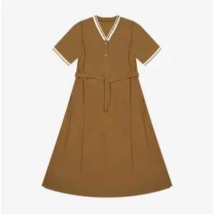 [롯데백화점]씨 배색 V넥 반팔 원피스 SKOAF2542