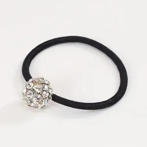 [비투비월드][엔젤슈슈] 크리스탈 방울 큐빅 머리끈(화이트)