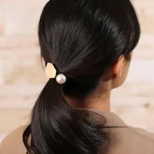 [비투비월드][엔젤슈슈] 방울 진주 자개 머리끈(핑크)