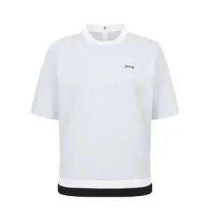 [핑]여성 시어서커 라운드 반팔티셔츠121E2TR382_BL_YS