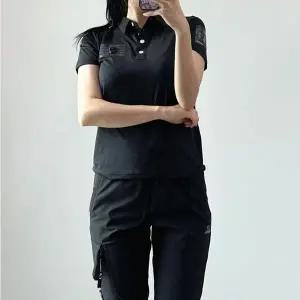 어메이징 골프웨어 여성 팔패치 아코디오 골프 반팔 카라 티셔츠