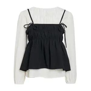 [롯데백화점]제이제이지고트 레이어드 프릴 블라우스 GR4N0BL451