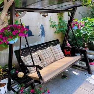 철제 야외 그네 카페 마당 전원주택 정원 의자 펜션 흔들