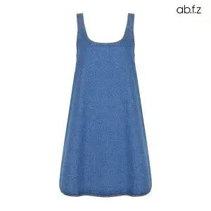 [정품] 에이비플러스 데님 슬리브리스 코튼 원피스 (AFX3QO33A)