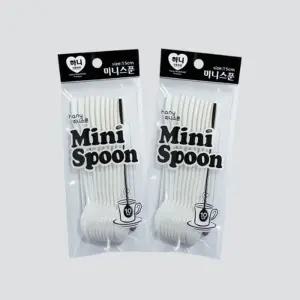 하니 일회용 미니-스푼 15cm 10P/1회용숟가락/일회용숟가락세트/일회용빙수숟가락/아이스크림숟가락