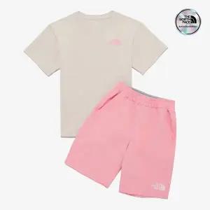 [노스페이스] [노스페이스키즈 공식] NT7UR31U 키즈 캠퍼 EX 크루 세트_WHITE SAND