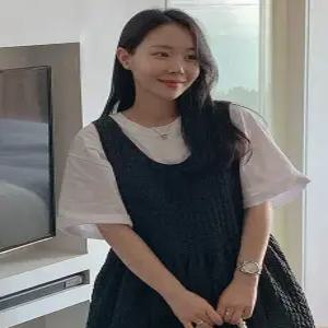 레이어드 오버핏 반팔 티셔츠 (2color)