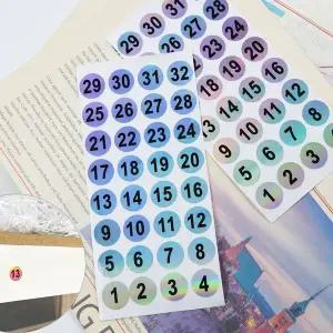 [하프클럽/]분류스티커 원형 스티커 분류 문구 1P 1-32