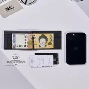 닥스 액세서리 26SS [D-PASS][RFID차단] 발렌시아 D-PASS 네이비 머니클립 DBHO6E727N2