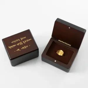 한국기업금거래소 24K 순금 프리미엄돌반지 1.875g 우드케이스각인