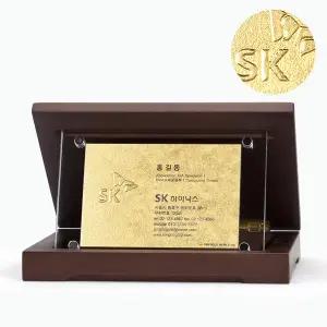 한국기업금거래소 24K 순금카드 로고형압상패 7.5g 소사이즈 금명함
