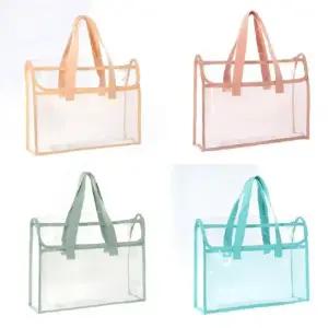 [이거찜] 정리 끝판왕 PVC 손잡이 북 파우치 학원 A4파일 보조가방 여행용 캐