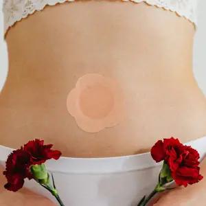 배꼽패치 뱃살패치 붙이는다이어트 20개 캐스터 오일 패드 패치 커버 배꼽 스티커 랩