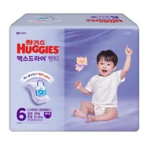 하기스 맥스드라이 팬티 6단계 공용 점보 29매