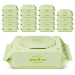 위프리 소프트 그린 캡형 아기물티슈, 50g, 100매, 20팩
