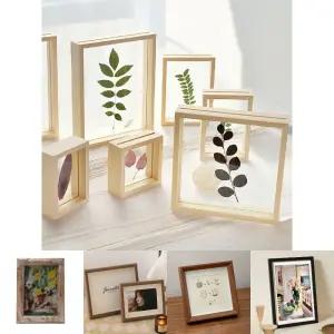 (8인치) 빈티지 원목 압화 액자 부케 말린꽃 보관/나무/프레임/작품/틀/아트/고급/인화/포토/엔틱/업소용