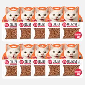 더캣츠 뉴 미니리얼 고양이 육포 간식 닭고기/연어70g x 10개