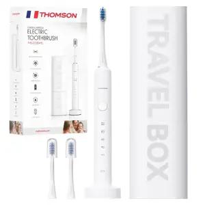 [T멤버십 특가] 톰슨 프리미엄 소프트 케어 IPX7 방수 초미세모 음파 전동칫솔 칫솔모 + 충전거치대 + 케이스 TMS-ET331WY