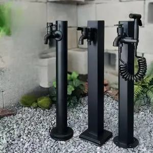 부동수전 공원 야외수도 주철 수도관 보호 복고풍 옥외 기둥