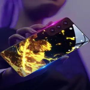 블루바구니 귀멸의칼날 시노부 젠이츠 갤럭시 S25 울트라 S24 + 플러스 발광 케이스