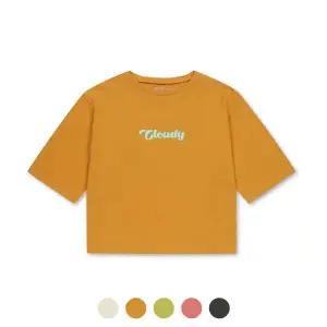 [탑텐키즈] 여아 싱글 7부 레터링 티셔츠MKB3TS2201