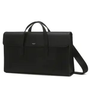 헤지스 액세서리 26SS [15인치 노트북 수납가능][선물추천]블랙 로고배색 가죽 서류가방 HJBA6E411BK