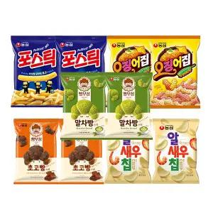 빵부장세트1(말차빵2,초코빵2,오징어집2,알새우칩2,포스틱2)