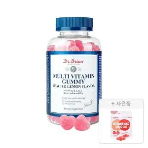 닥터브라이언 멀티비타민 구미 피치&레몬 플레이버 100구미, 1개+증정(비타민C&D 3000 복숭아맛 15구미, 1개)