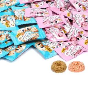 스위트맨 미니 크리스피 딸기링 100개 + 밀크링 100개 대용량 사무실간식 오트밀 과자 개별포장 시리얼 ...