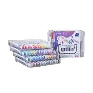 문교 브러쉬 아크릴 마카 48색 미술용품