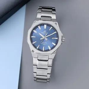 [에디피스] EFR-S108D-2A 에얄오크 슬림 경량 딥 블루 사파이어 글라스 남자 메탈 시계 d