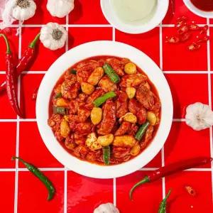 통마늘 닭갈비 550g+얼얼 마라 닭갈비 500g 캠핑요리 밀키트 마라탕 순살닭다리살