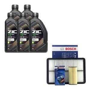 더뉴쏘렌토MQ4 하이브리드 엔진오일 지크 X9 제로 0W20 5리터 보쉬 오일필터 에어필터