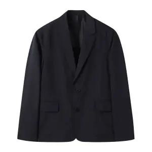 [커스텀멜로우](광주신세계)네이비 릴렉스드 핏 스트라이프드 셋업 자켓 CWJAM25423NYD