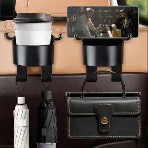 (디자인 본품)차량용 뒷자석 컵홀더 음료거치대 트레이 멀티송풍구 헤드레스트 트레이