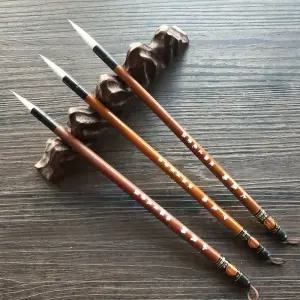 대나무 동양화 수묵화 서예붓 3p 세트/서예/용/붓/붓글씨/동양화붓/캘리/캘리그라피/학생/미술/연습용/학교