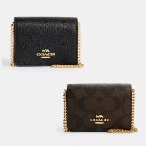 [국내배송] 코치 미니월렛 체인 지갑백  C0059 CZ278